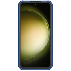 Усиленный чехол синего цвета от Nillkin для Samsung Galaxy S23 FE, серия Super Frosted Shield Pro