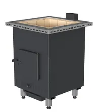 Дровяная печь для казана встраиваемая Ontario, сталь, шамотный кирпич, 80x57.5х63.3 см