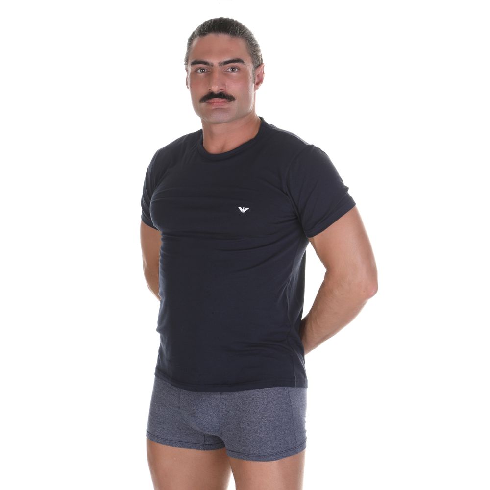 Набор мужских футболок 2в1 (белый, темно-синий) Emporio Armani 111267_CC717 10410