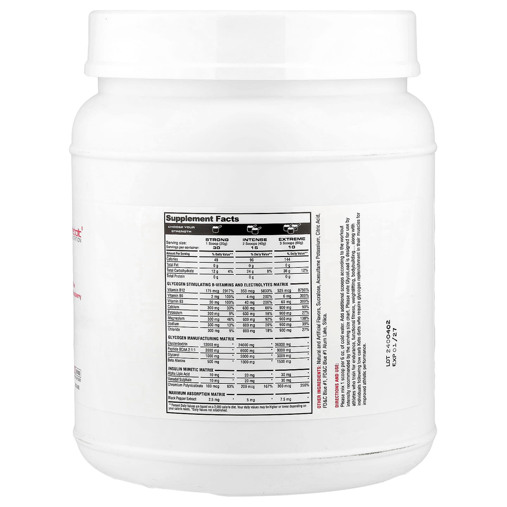 Metabolic Nutrition, GlycoLoad, Голубая малина`` 600 г
