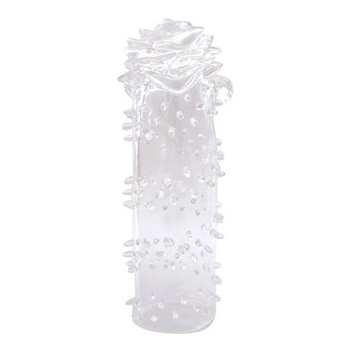 Закрытая прозрачная насадка 13см в форме розы с креплением-колечком Bior Toys Erowoman-Eroman EE-10105