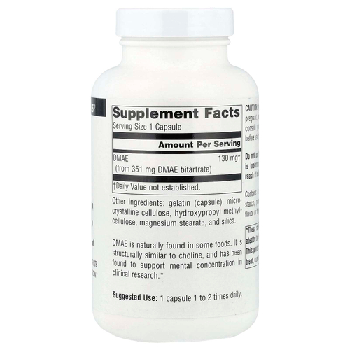 Source Naturals, ДМАЭ, 351 мг, 200 капсул