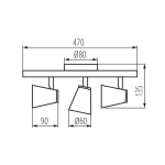 Споты тройные KANLUX ENALI EL-3I B