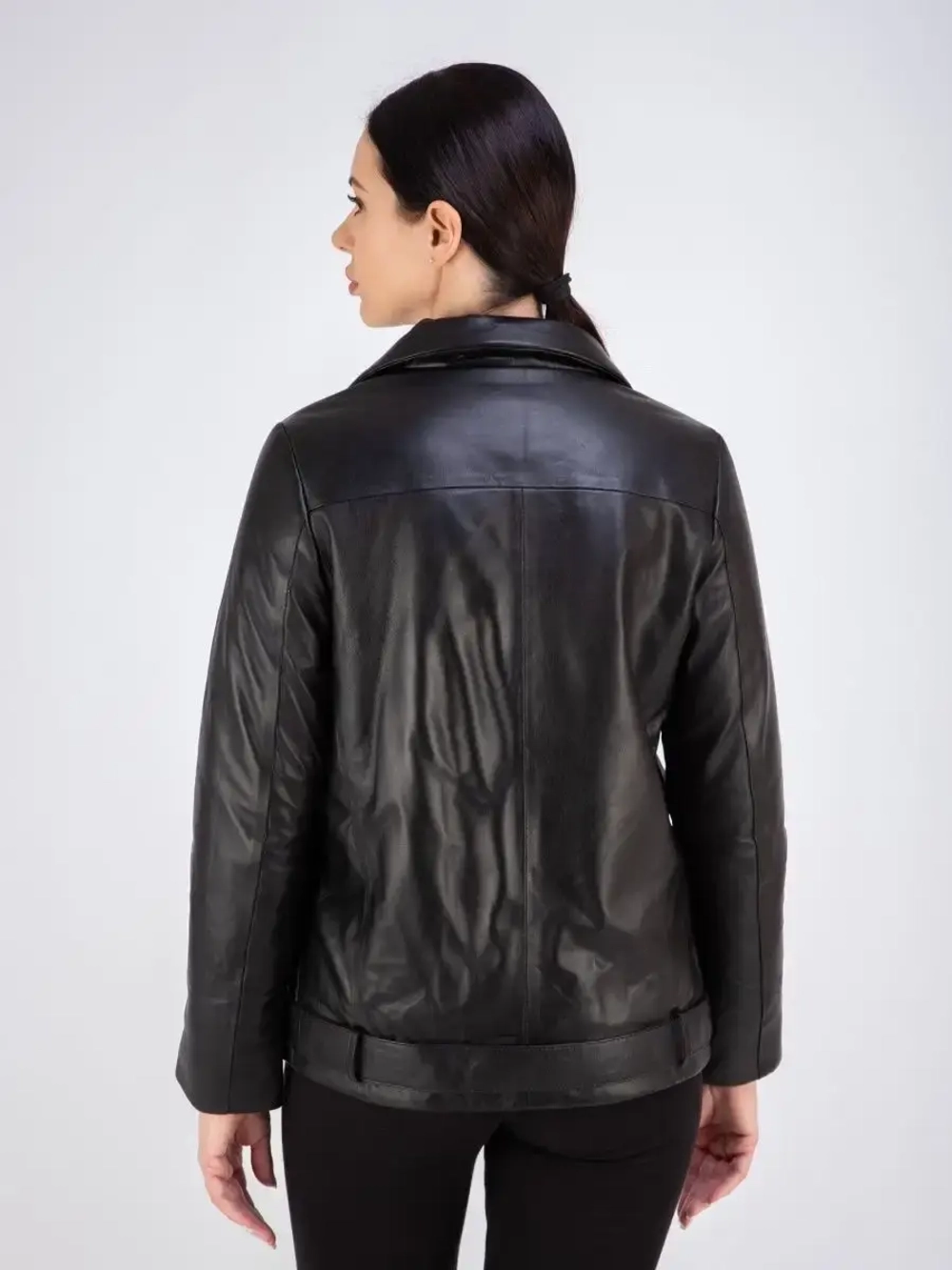 Кожаная куртка демисезонная косуха утепленная