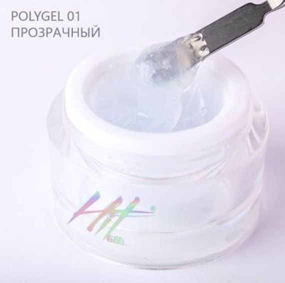 Polygel №01 ТМ &quot;HIT gel&quot;, цвет: прозрачный, 15 мл