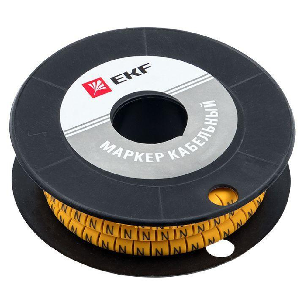 Маркер каб. 1.5кв.мм "4" (к-1000ед) (ЕС-0) EKF plc-KM-1.5-4