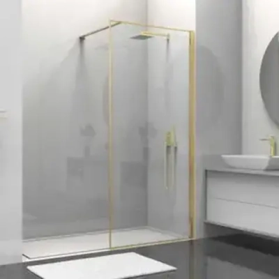 Душевая перегородка Walk-In VSW-1HS100CLG, 1000*2000, брашированное золото, стекло прозрачное, , шт