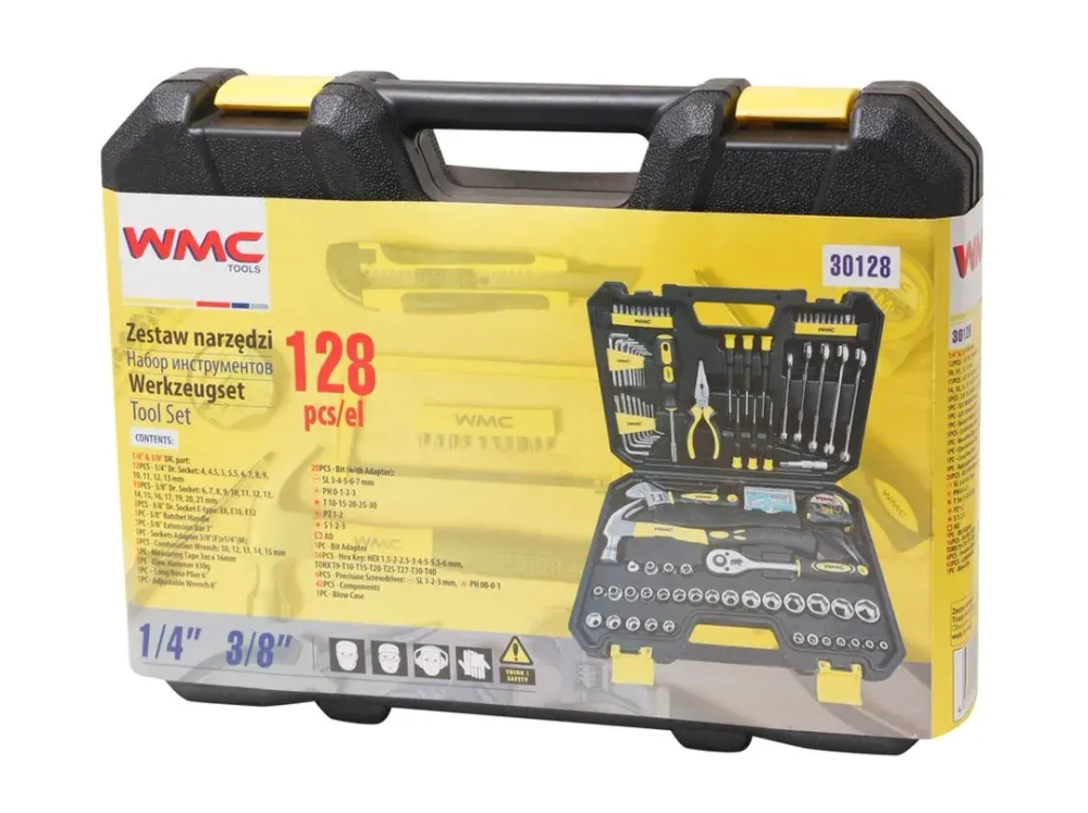 Набор инструментов 128пр. 1/4'',3/8'' WMC TOOLS WMC-30128