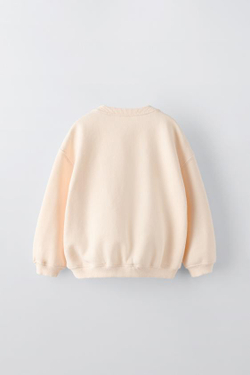 ZARAТОЛСТОВКА С ЦВЕТОЧНЫМ ПРИНТОМ LOVE, ЭКРЮ