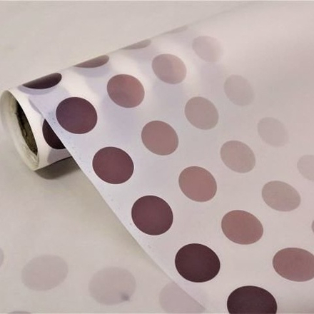 Пленка мат-я Горох на кайме 58см*10м ШОКОЛАД