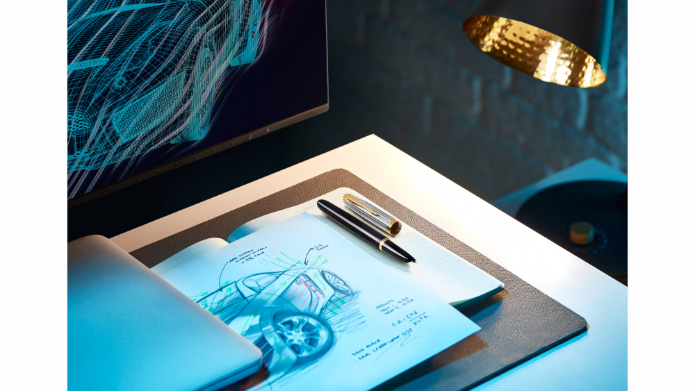 Перьевая ручка Parker 51 Premium Black GT, перо: M/F, чернила: Black,Blue, в подарочной упаковке.