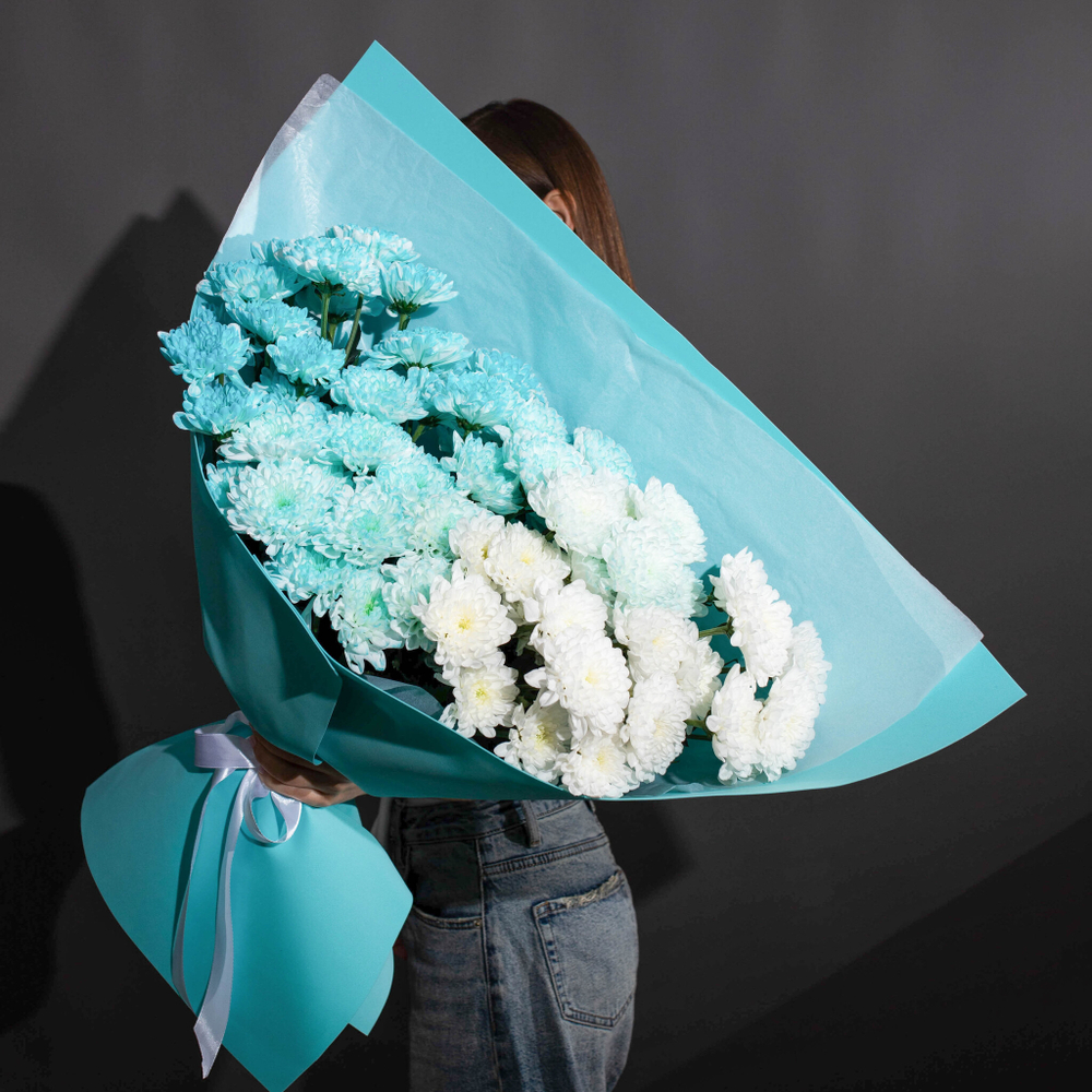 Букет хризантем Мятное мороженое