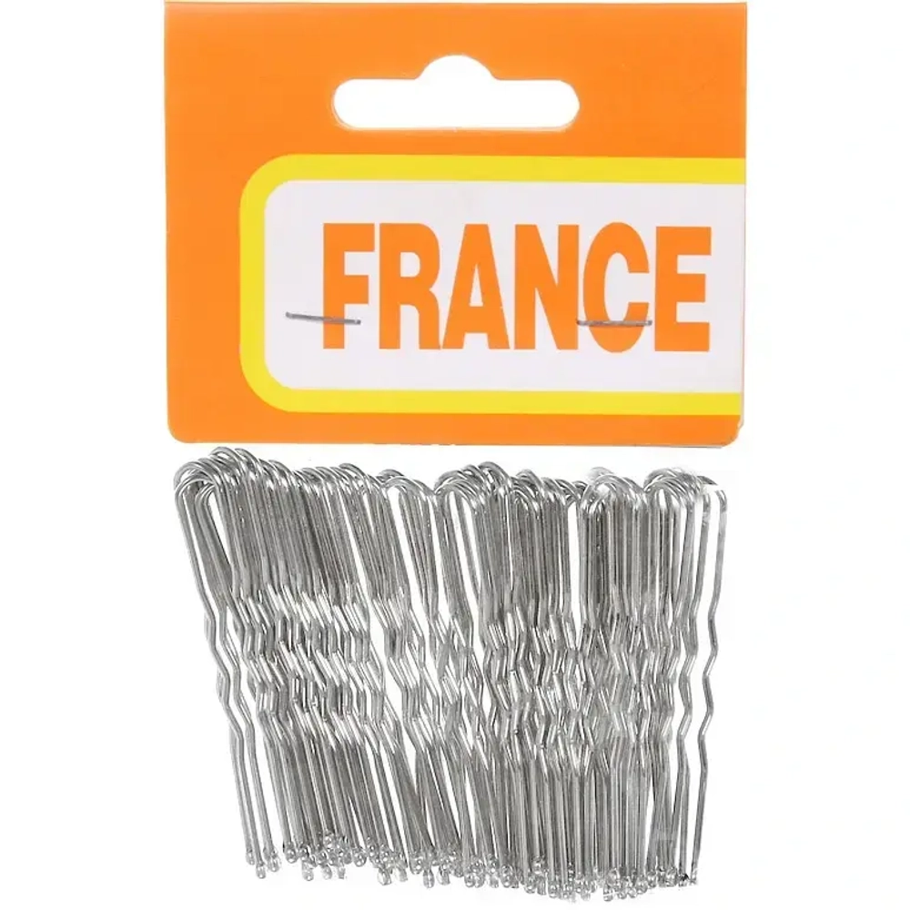 Шпильки для волос 50шт «Классика», цвет серебро 4,5см