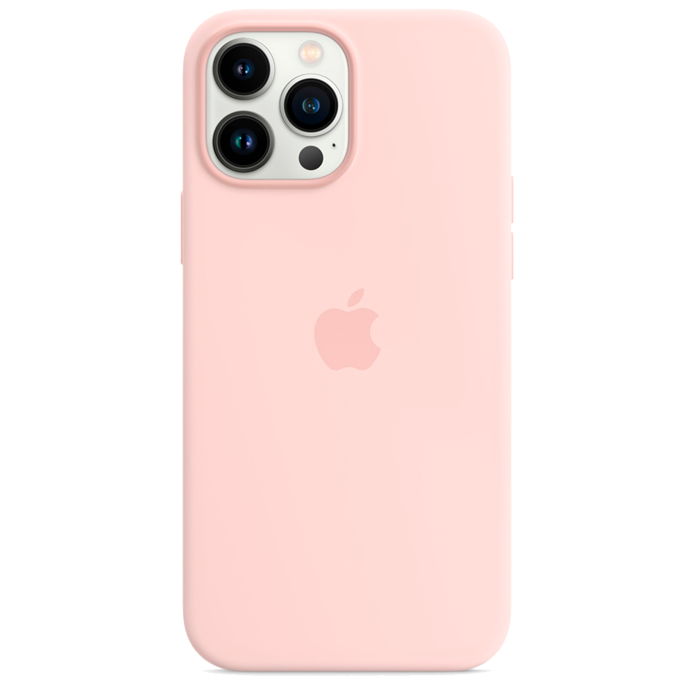 Силиконовый чехол с поддержкой MagSafe Apple Silicone Case для iPhone 13 Pro Max, Chalk Pink (Розовый мел)