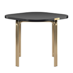Столик кофейный ror, 50х50 см, латунь/черный
