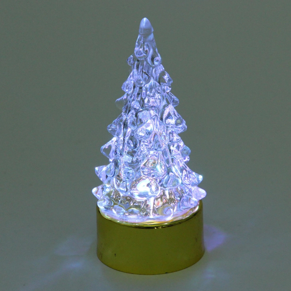 Сувенир с подсветкой «Елочка» 4.2*4.2*9.8 см, в ассортименте (питание от батареек)