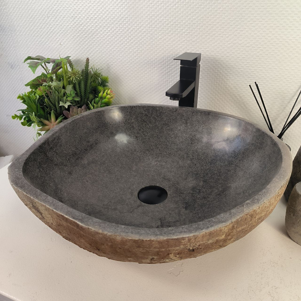Раковина из речного камня RS-6939 (51*48*15)