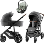 Коляска 3 в 1 Britax Roemer Smile 5Z Style и автокресло Baby-Safe Pro Style Sage green Mineral Grey