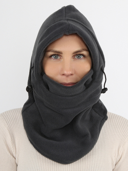Женская шлем-балаклава "PRIVAL" цвет темно-серый