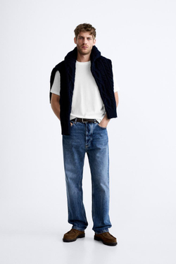 ZARA ХЛОПКОВАЯ ФУТБОЛКА, БЕЛЫЙ