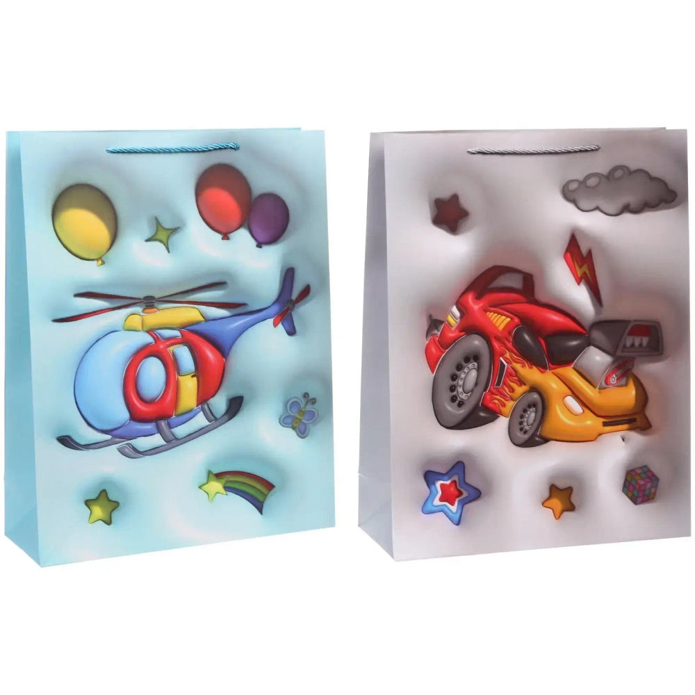 Пакет подарочный «Самолет» 31*40*12 см, микс