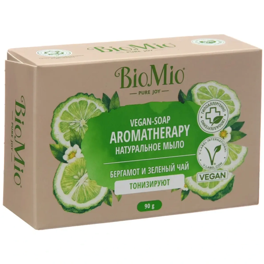 Мыло туалетное BIOMIO BIO-SOAP Бергамот и Зеленый чай 90г