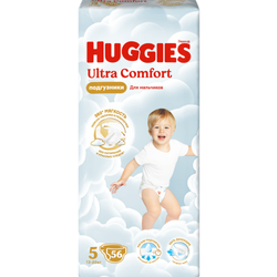 Подгузники Huggies Ultra Comfort для мальчиков 5 (12-22 кг) 56 шт