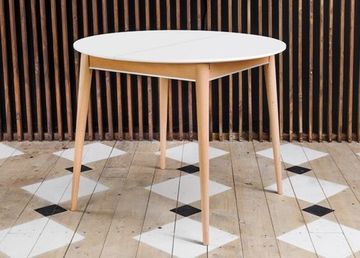 Стол Арека К1100 (бук/тон 1/тон подстолья 2/ножка 8)  110х110(140)