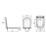 Сиденье для унитаза "Комфорт" голубовато-белое ИНКОЭР