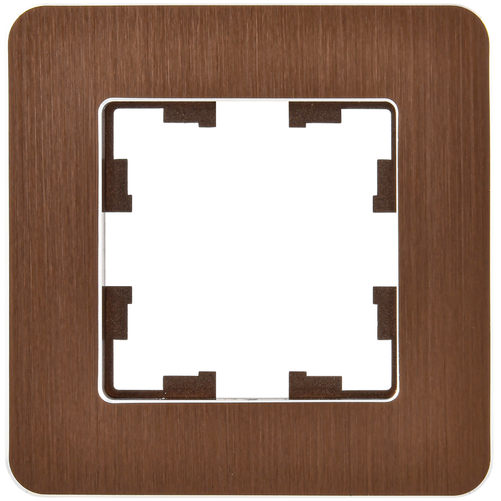 BRITE Рамка 1-местная РУ-1-1-Бр металл коричневый RE AL IEK