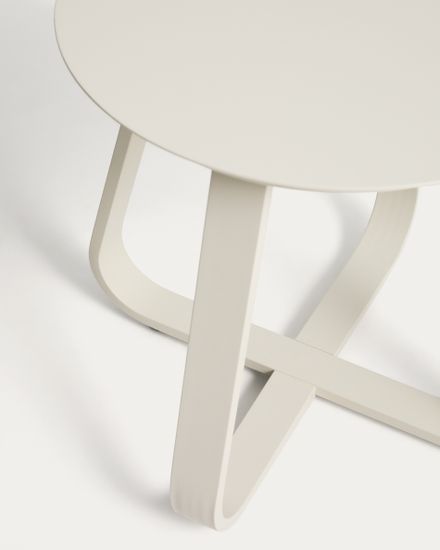 Уличный столик Tamaris из алюминия цвета экрю Ø48 см