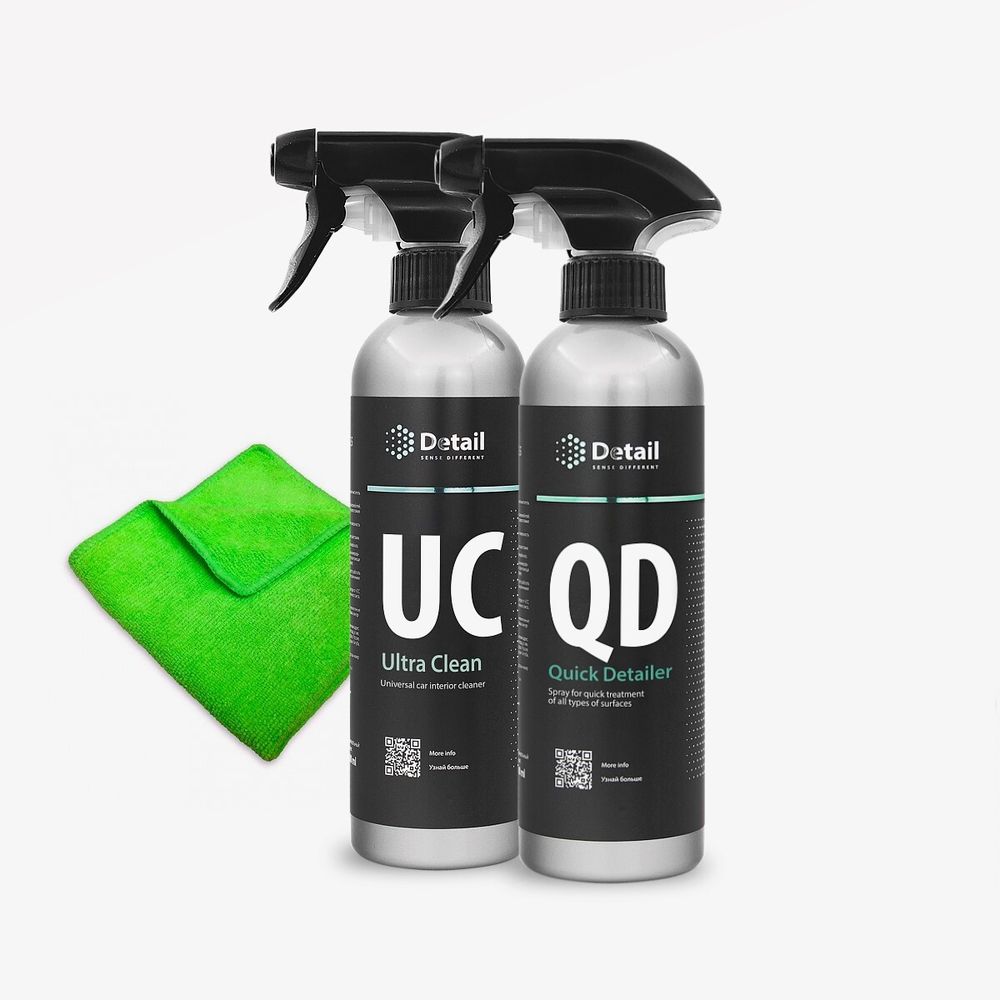 Detail Набор для салона QD &quot;Quick Detailer&quot; 500 мл +UC &quot;Ultra Clean&quot; 500мл