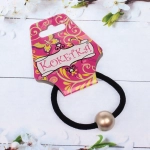 Резинка для волос 1шт «Кокетка - Aks Bambina Gold», шарик, d-5см