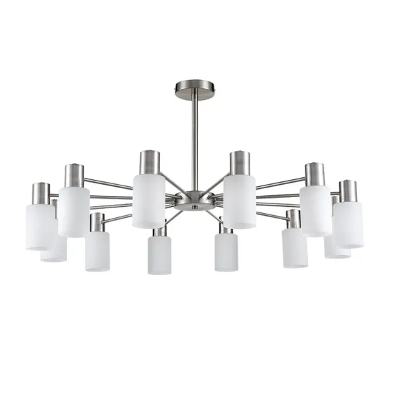 8099/12C COMFI LN25 76 никель/белый металл/стекло Люстра потолочная Е14 12*40W 220V MAVE