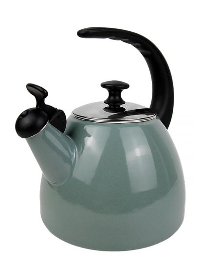 Чайник 2,5 л. эмалированный со свистком Kamille KM 1040A с черной бакелитовой ручкой