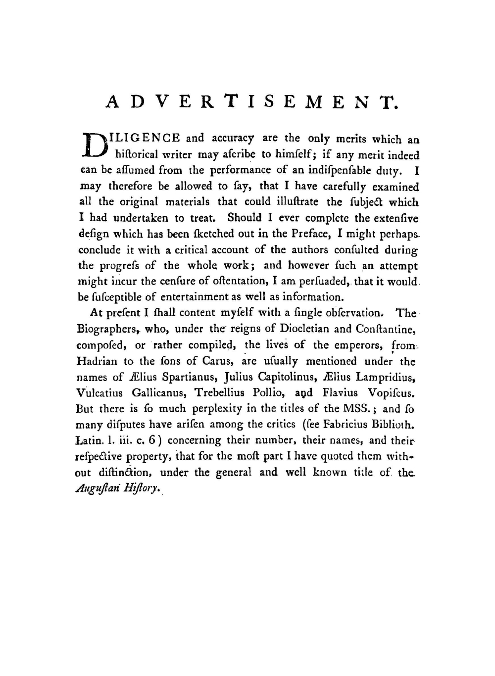 The History of the Decline and Fall of the Roman Empire. Volume 1 | Edward Gibbon