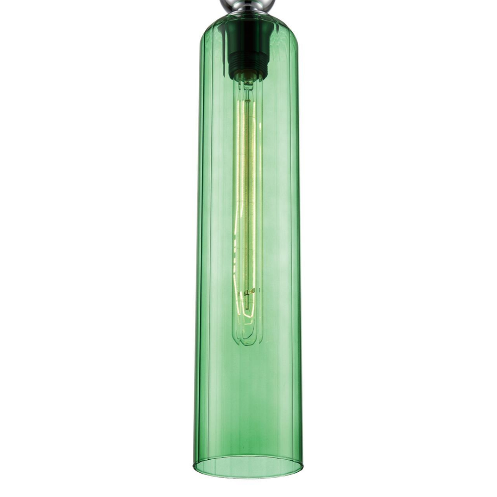 8064/1A MODERNI LN25 298 хром/зеленый, металл/стекло Подвесной светильник E27 1*60W 220V LORENZO