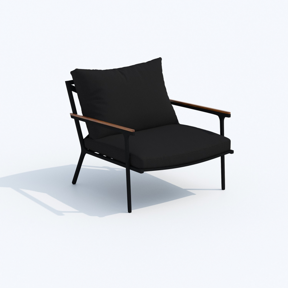 Диван двухместный Ideal Patio ФЕСТА черный