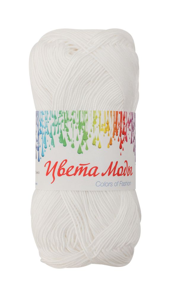 Нитки вязальные &quot;Цвета моды&quot; 75г (0101)