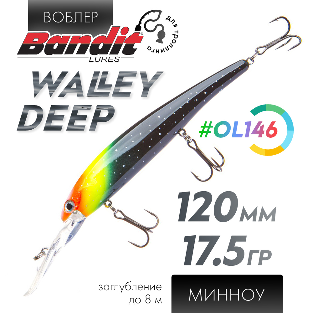 Воблер Bandit Walleye Deep (120мм, 17.5гр)