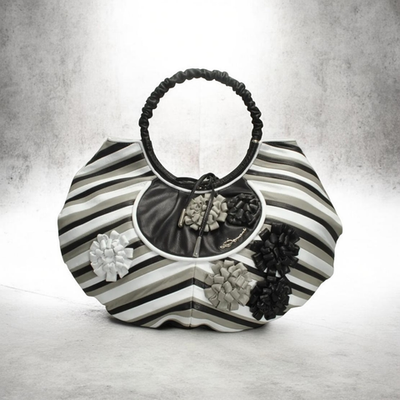 Сумка кожаная с принтом