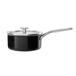 KitchenAid Эмалированная кастрюля 18 см 2 л с крышкой Onyx Black