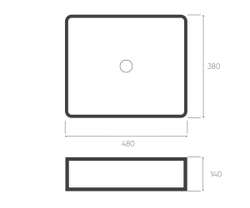 Накладная раковина Bronze de Luxe матовая чёрная