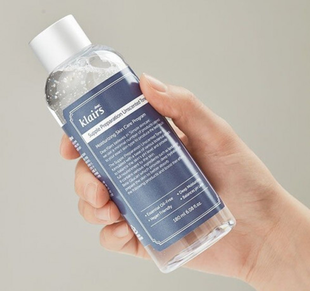Dear, Klairs Supple Preparation Unscented Toner смягчающий тонер для лица склонной к жирности
