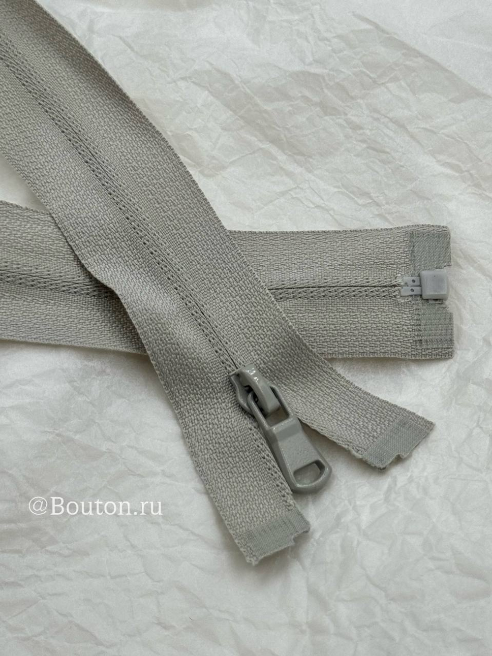 Молния потайная пастельно-серая
