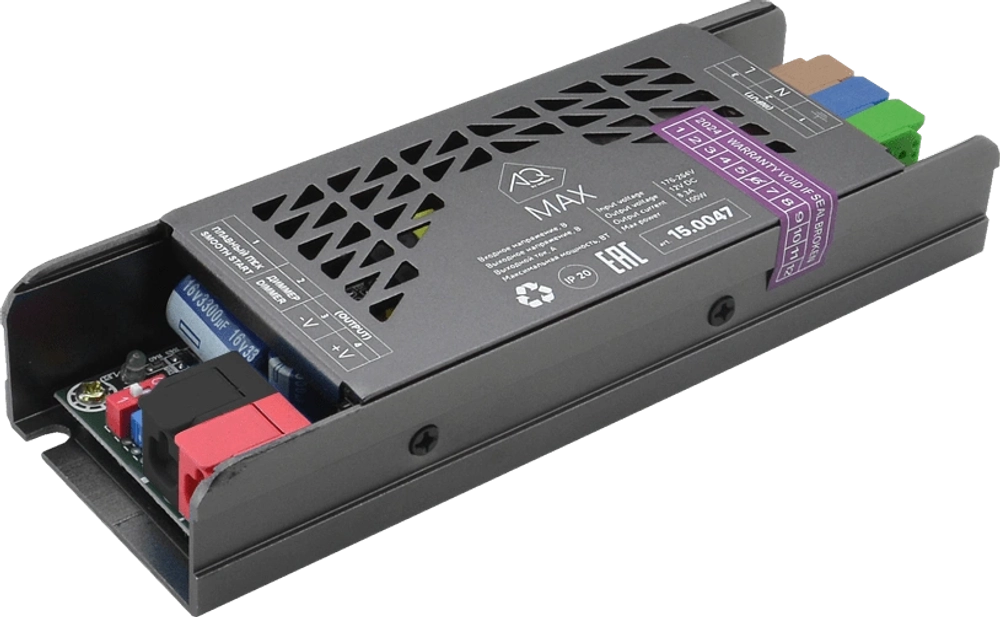Блок питания AQ MAX 220V/12V IP20 100W