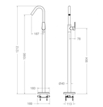 Напольный смеситель для раковины ALEXIA 367603OC золото