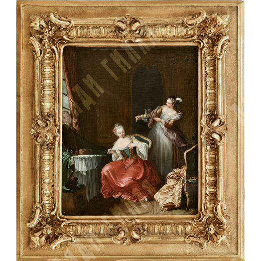 Юэ Ж.-Б. (Jean-Baptiste Huet; 1745-1811). Утренний туалет. Масло. XVIII в.