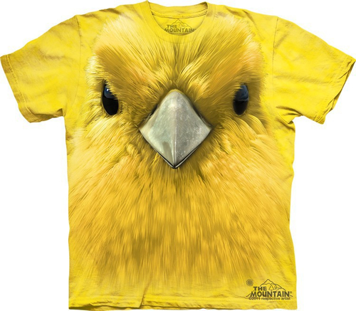 Футболка Mountain с изображением желтой канарейки - Yellow Warbler Face