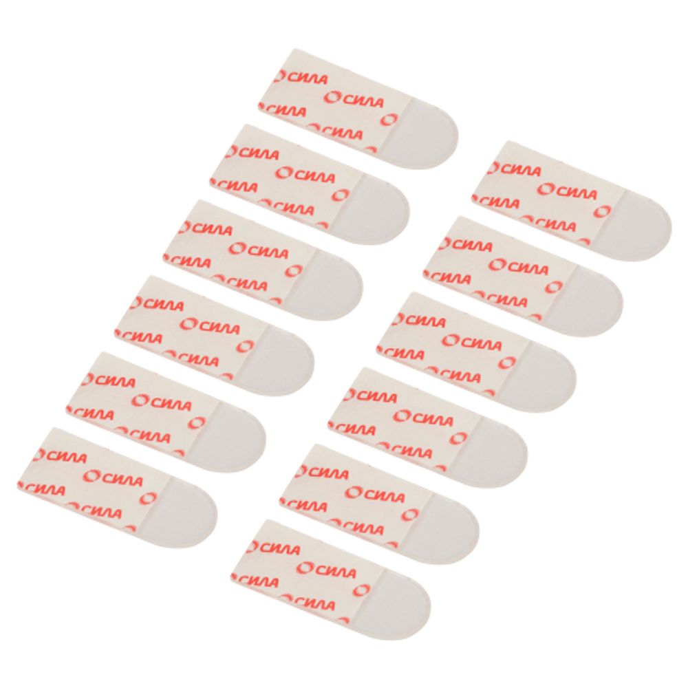 Клейкие полоски СИЛА SDSS-S-T12 двусторонние сменные малые 12 шт, до 800 г прозрачные